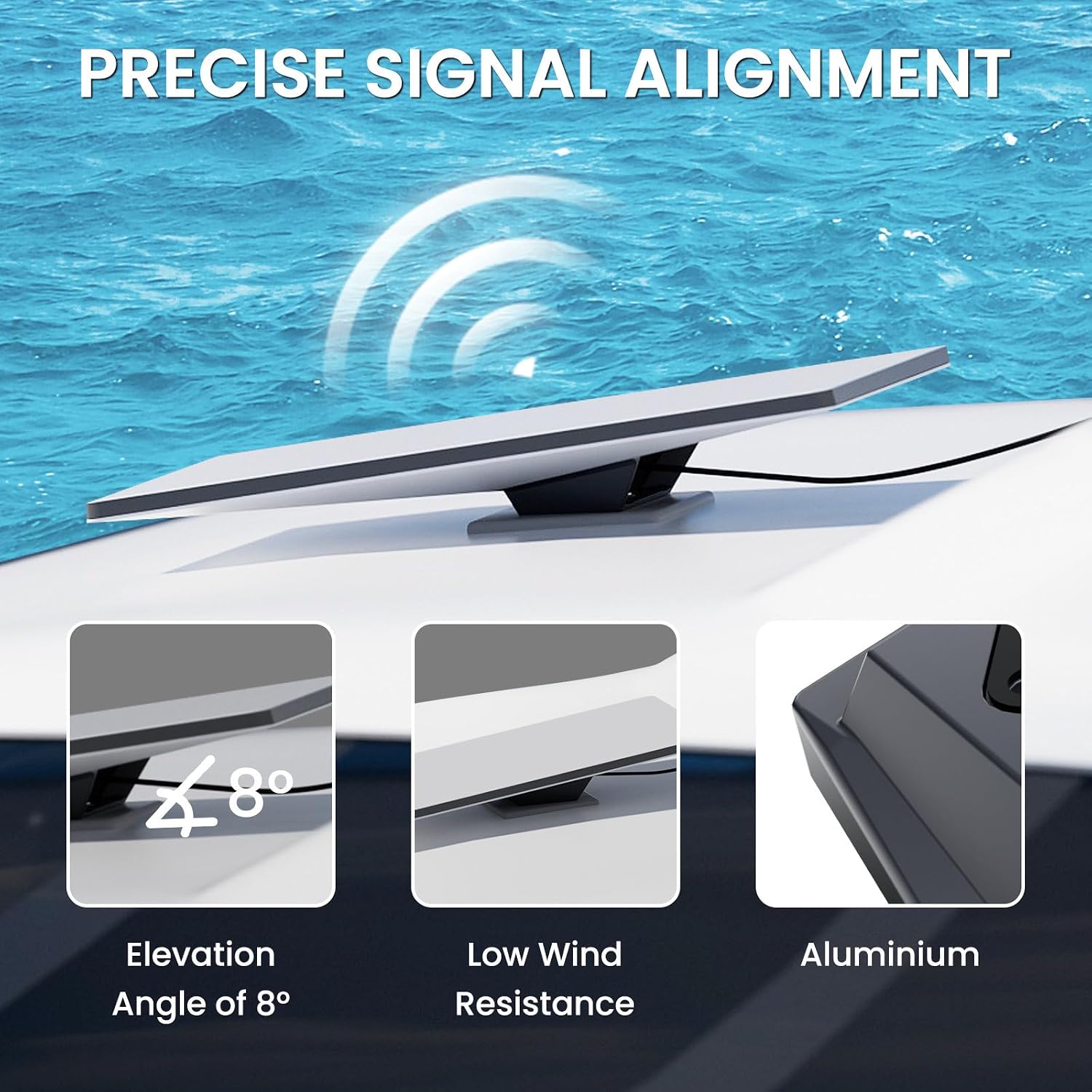 Detalle 2 de Klutchtech Starlink Mini Mount: Anti-Theft Aluminum Car Mount Kit for RV, Boat, and More