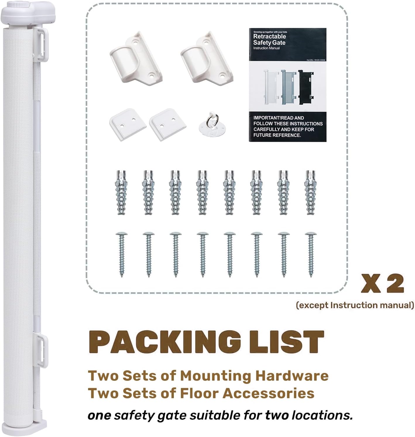 Thumbnail 6 de HollyHOME retractable stair gate 300cm
