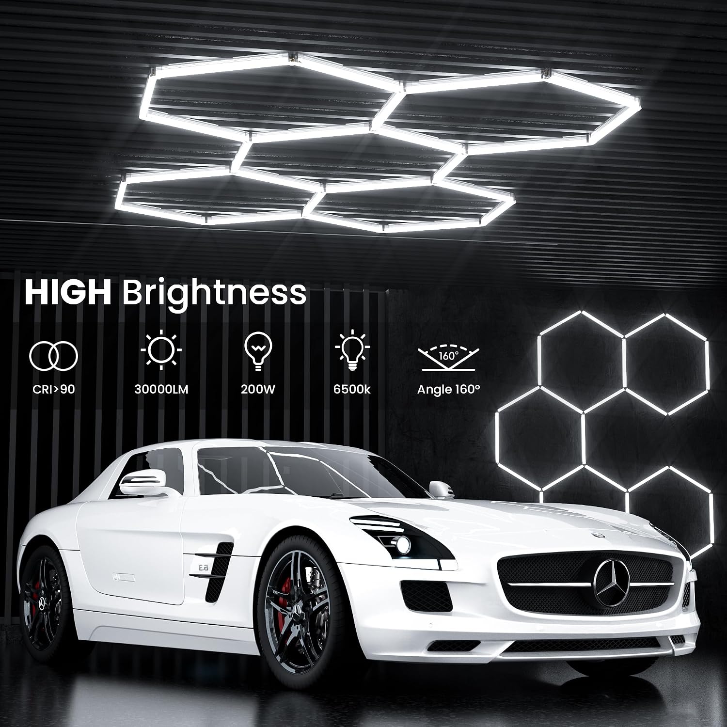 Detalle 2 de Lphianx Hexagon LED Garage Lights 25 Pack