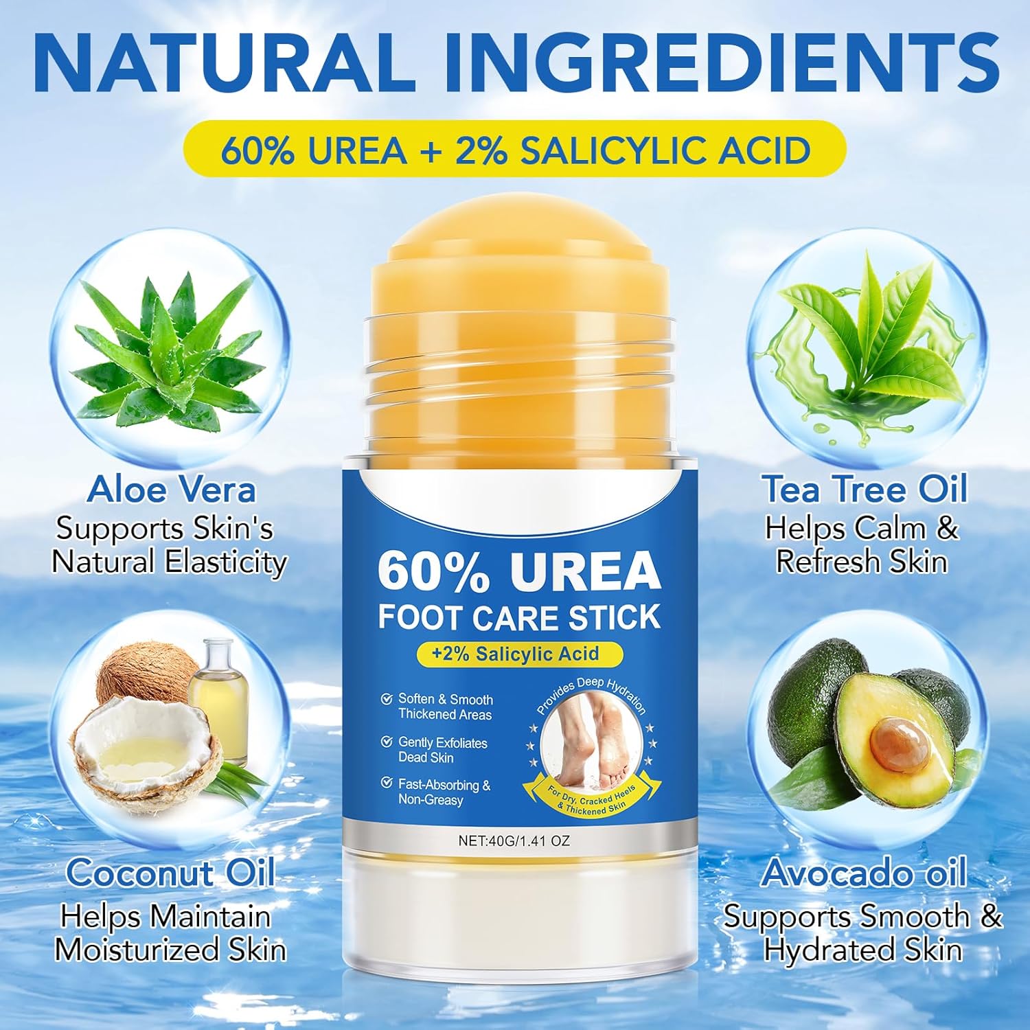 Thumbnail 1 de Crema piedi urea 60% + acido salicílico 2% – 40 g (2 pezzi): cura profonda per talloni screpolati