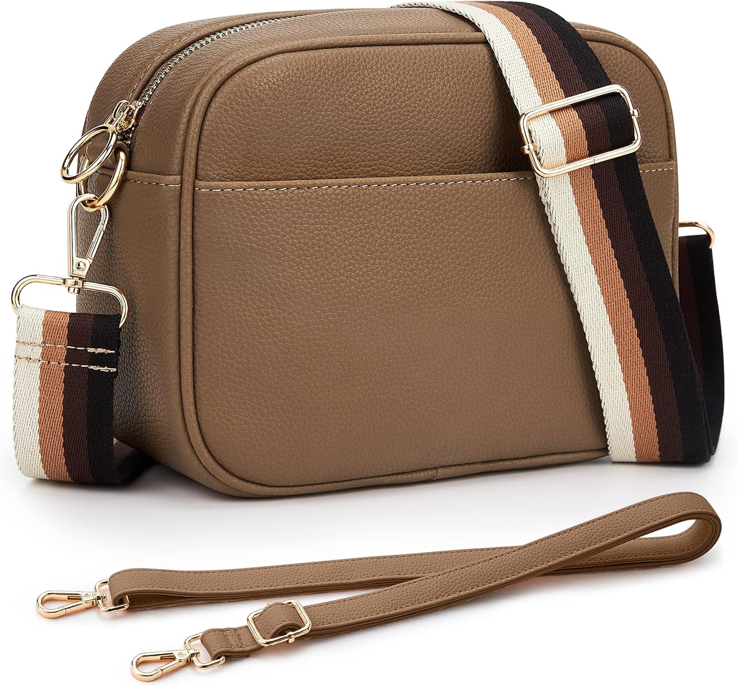 Detalle de KALIDI Crossbody Bag for Women — Adjustable Straps, Multi-Pocket Faux Leather