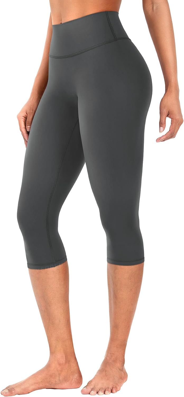 Detalle 2 de YEOREO Ease Womens Workout Capri Leggings with Hidden Scrunch and No Front Seam