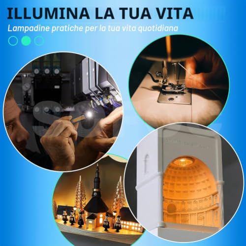Thumbnail 8 de SOFOC E10 Lampadina Torcia LED 1-5V DC 3000K Bianco Caldo – 2 pezzi per progetti DIY