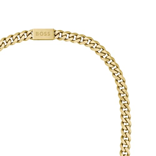 Detalle de BOSS Jewelry Men's CHAIN FOR HIM Collection Chain Necklace in Yellow Gold - 1580402