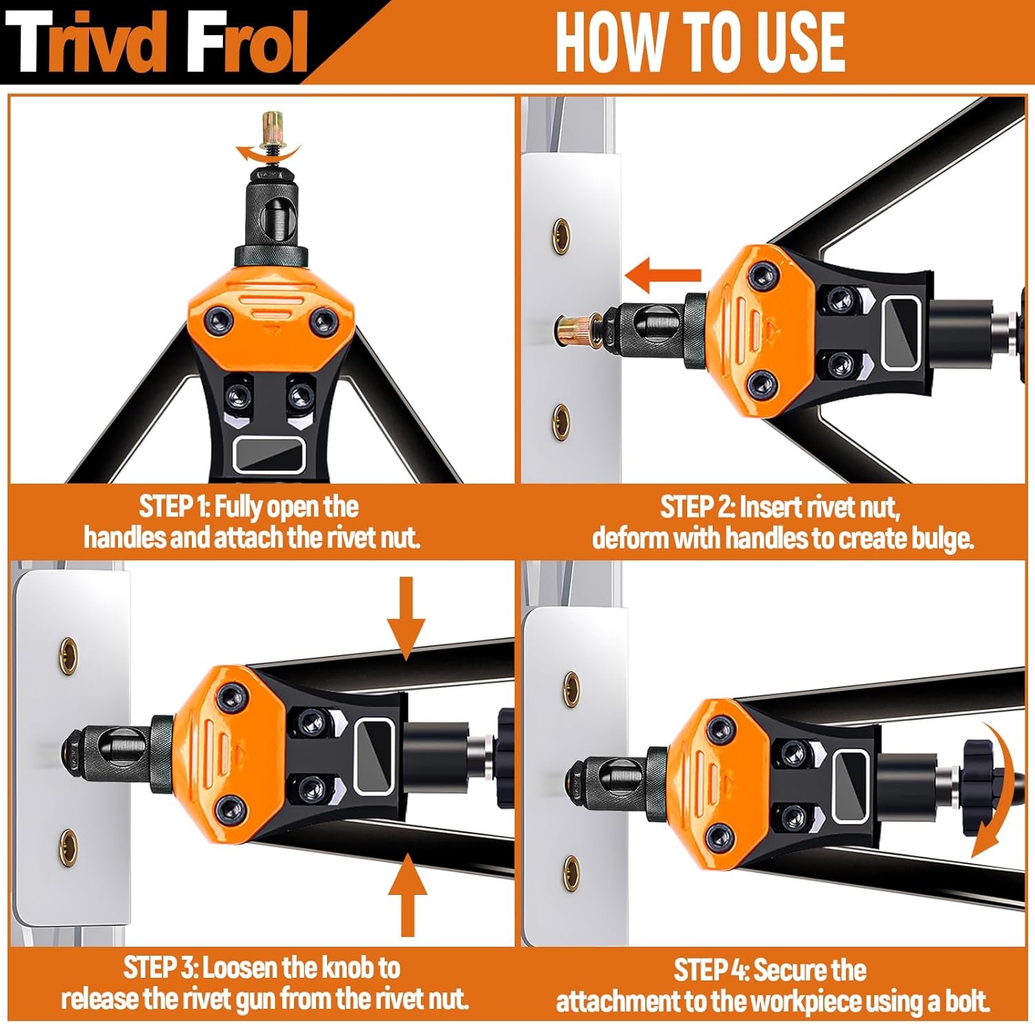 Thumbnail 2 de Trivd Frol 16" Rivet Nut Tool with 281-piece Kit 🛠