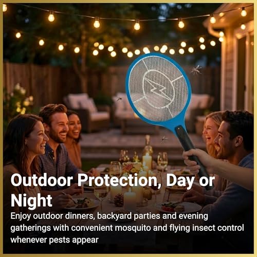Thumbnail 8 de SHATCHI 49cm Electric Mosquito Swatter – USB Rechargeable Fly Zapper Racket