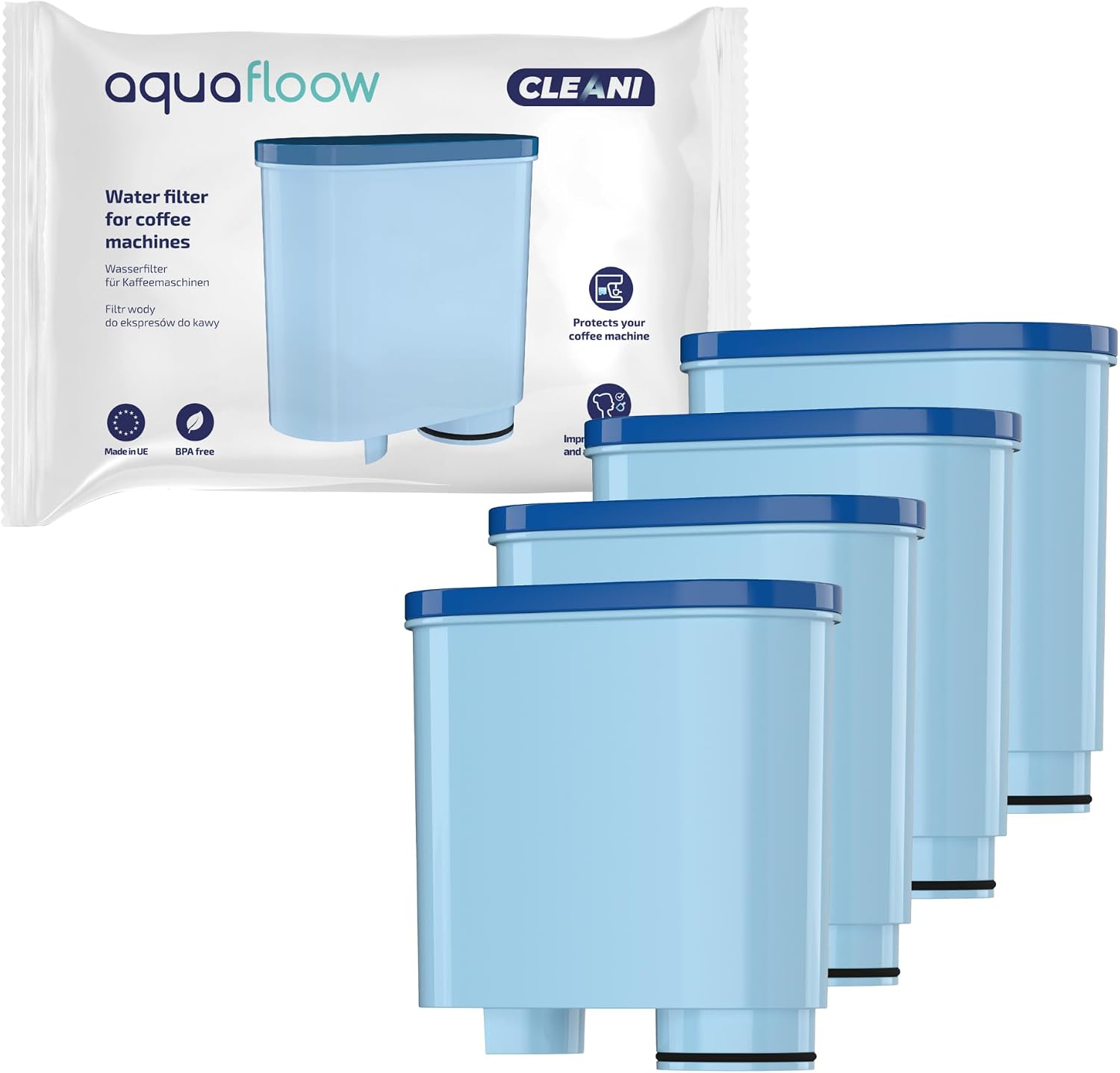Detalle 2 de Aquafloow onderhoudsset voor Philips/Saeco volautomaten met AquaClean-filters