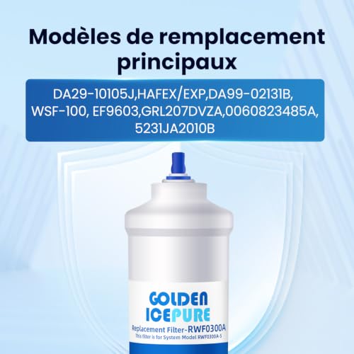 Thumbnail 4 de GOLDEN ICEPURE Filtre à eau pour réfrigérateur — Compatible Samsung et LG (2 pièces)