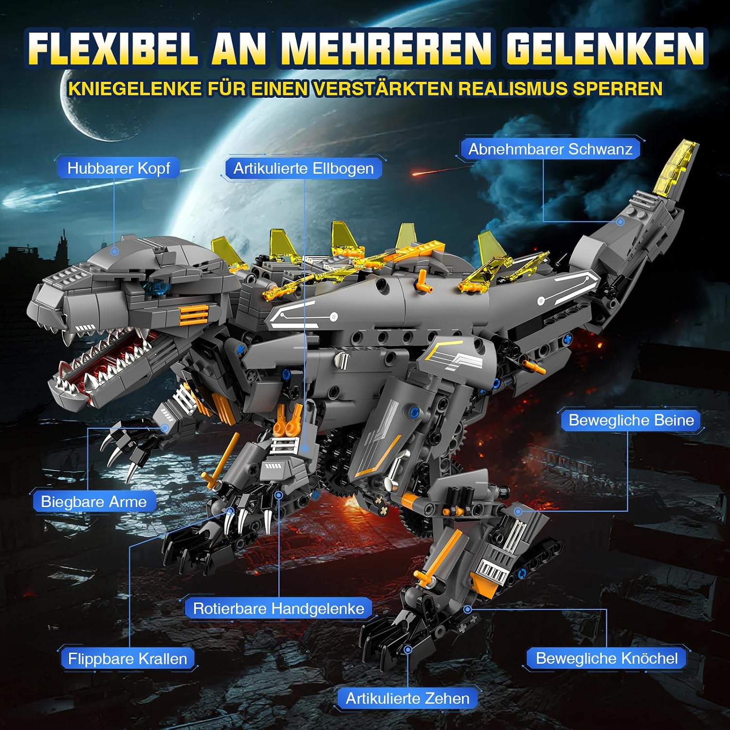 Detalle 2 de Technic Roboter Bausatz 935Pcs 5‑in‑1 RC