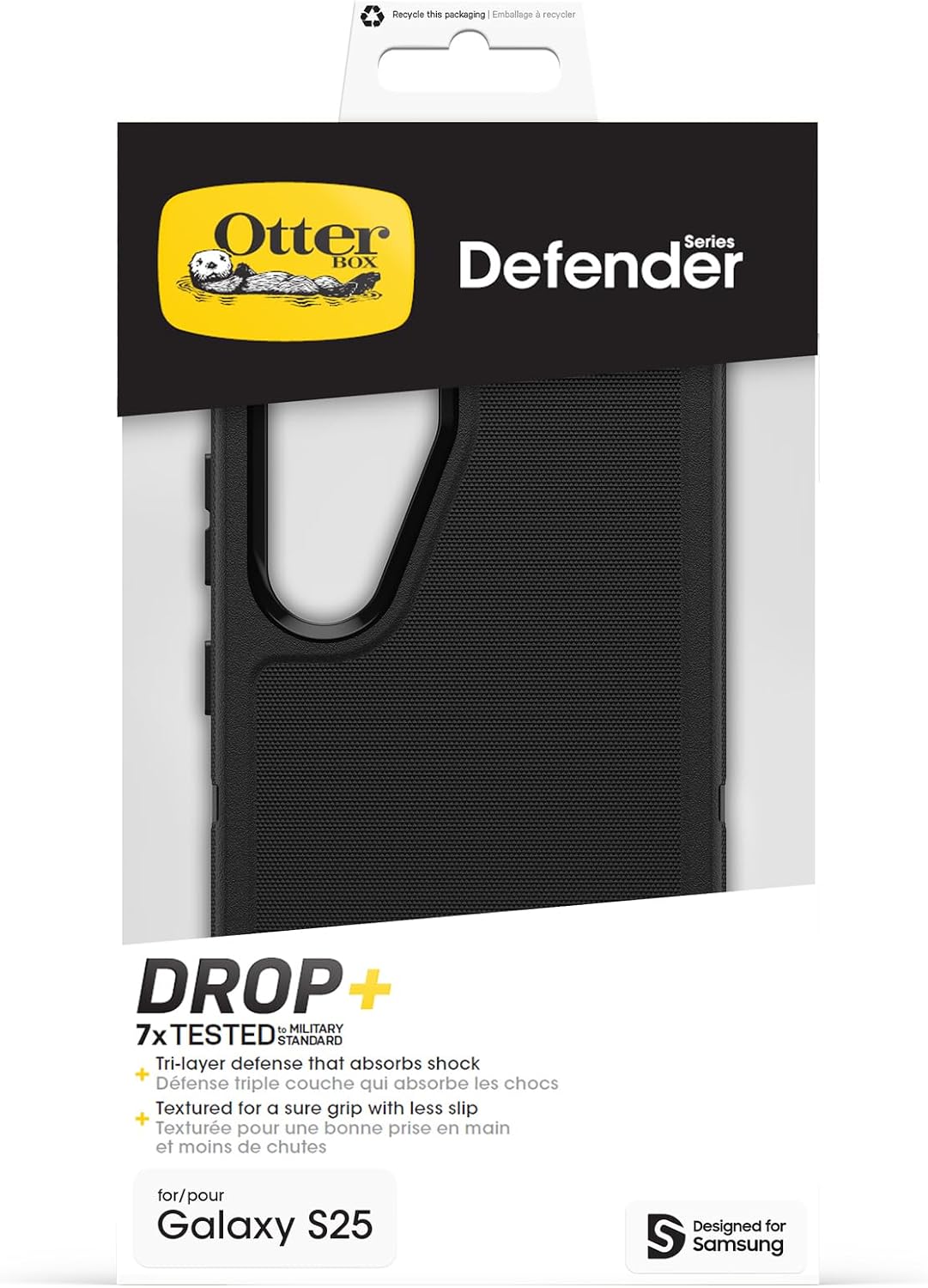 Detalle de OtterBox Defender Case for Samsung Galaxy S25: Ultra-Rugged Protection