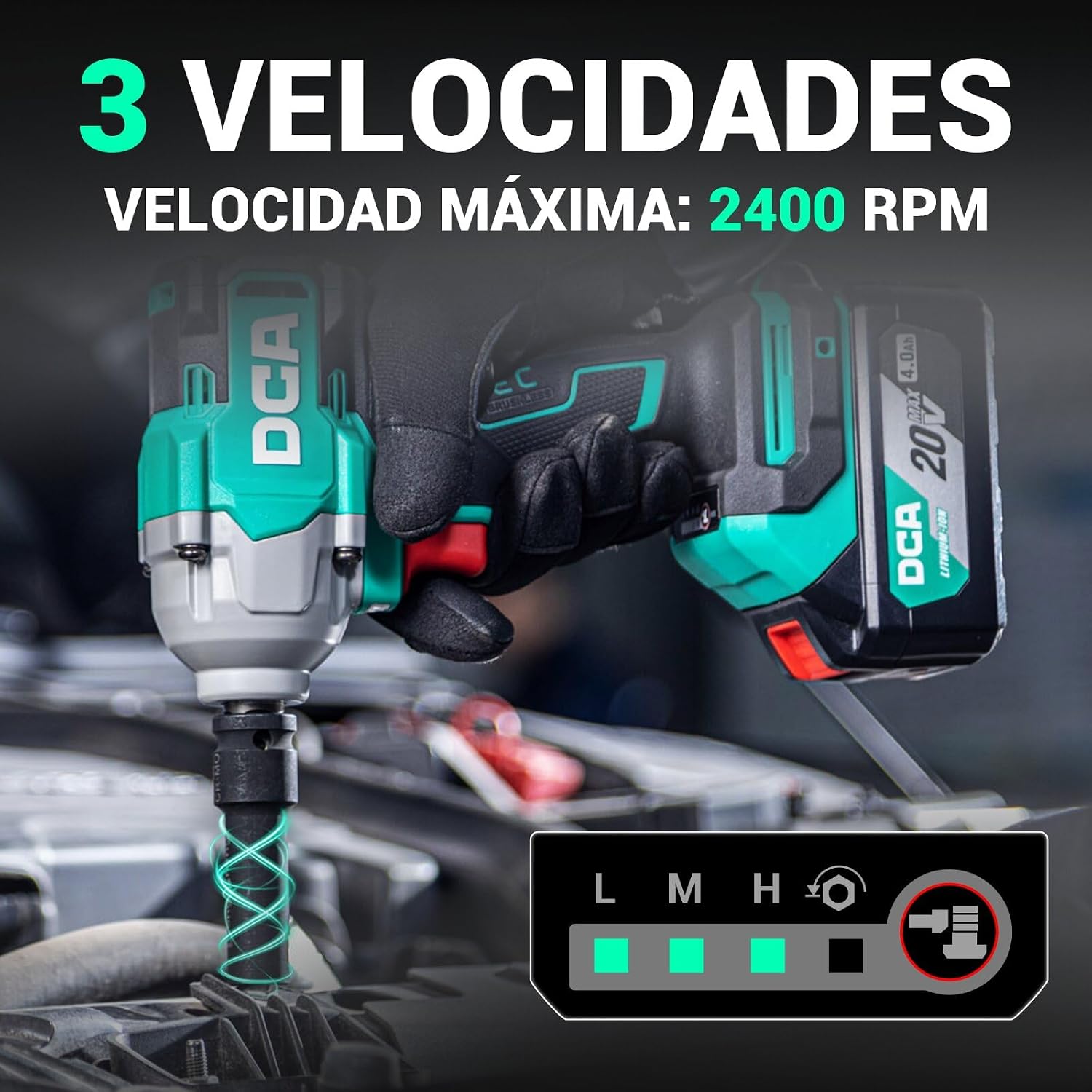 Thumbnail 3 de DCA Llave de Impacto Brushless 20V 682Nm