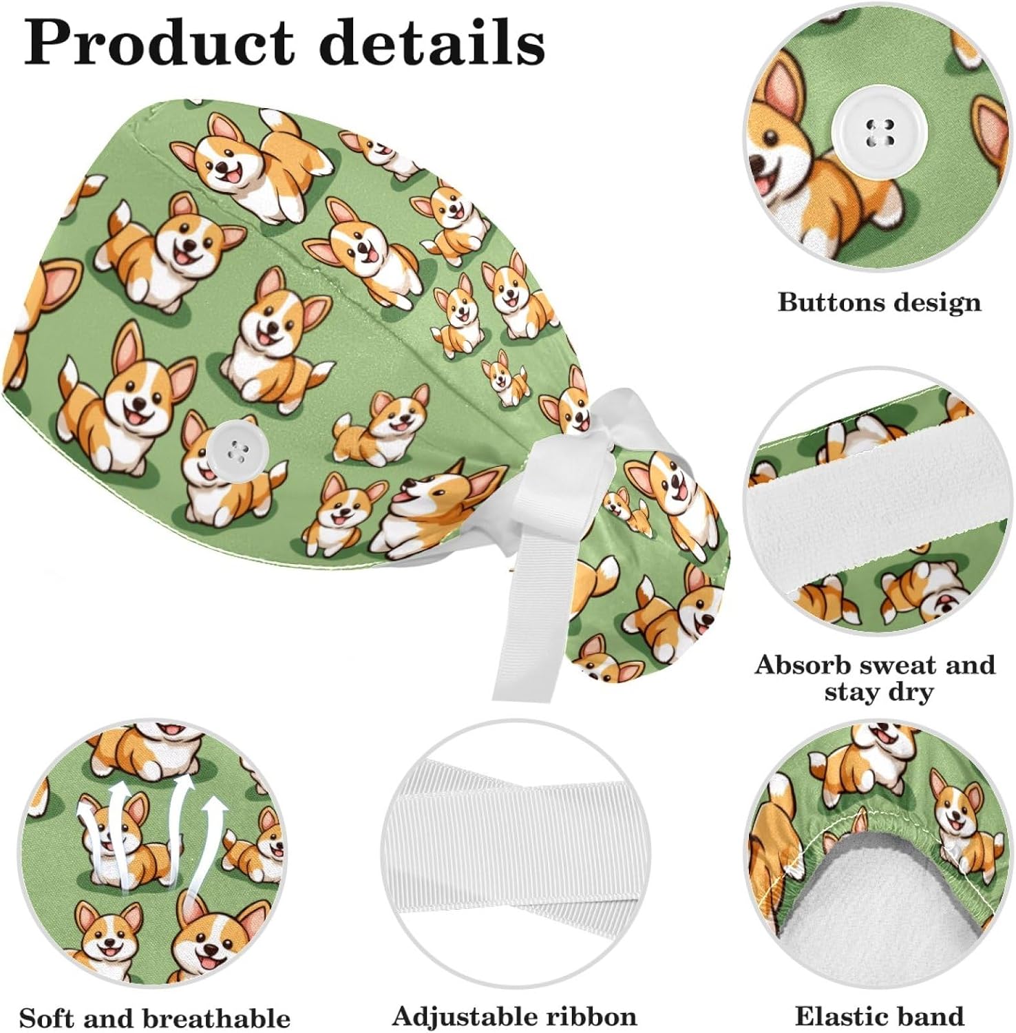 Detalle de FVQL Scrub Cap in Polyester