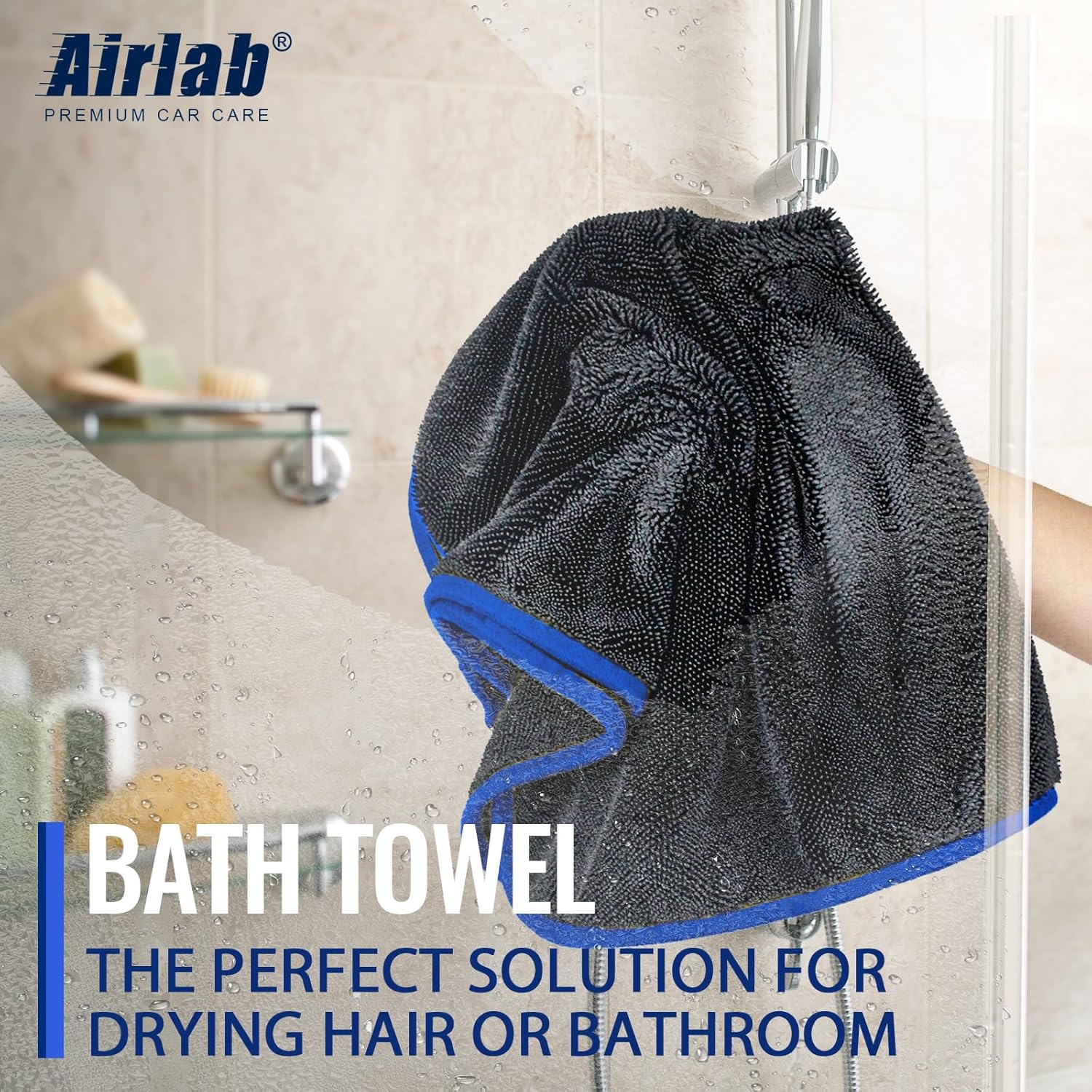 Thumbnail 6 de Airlab Twisted Loop Car Drying Towel (Extra Large) 90x60cm XXL, Double-sided Microfibre 650GSM