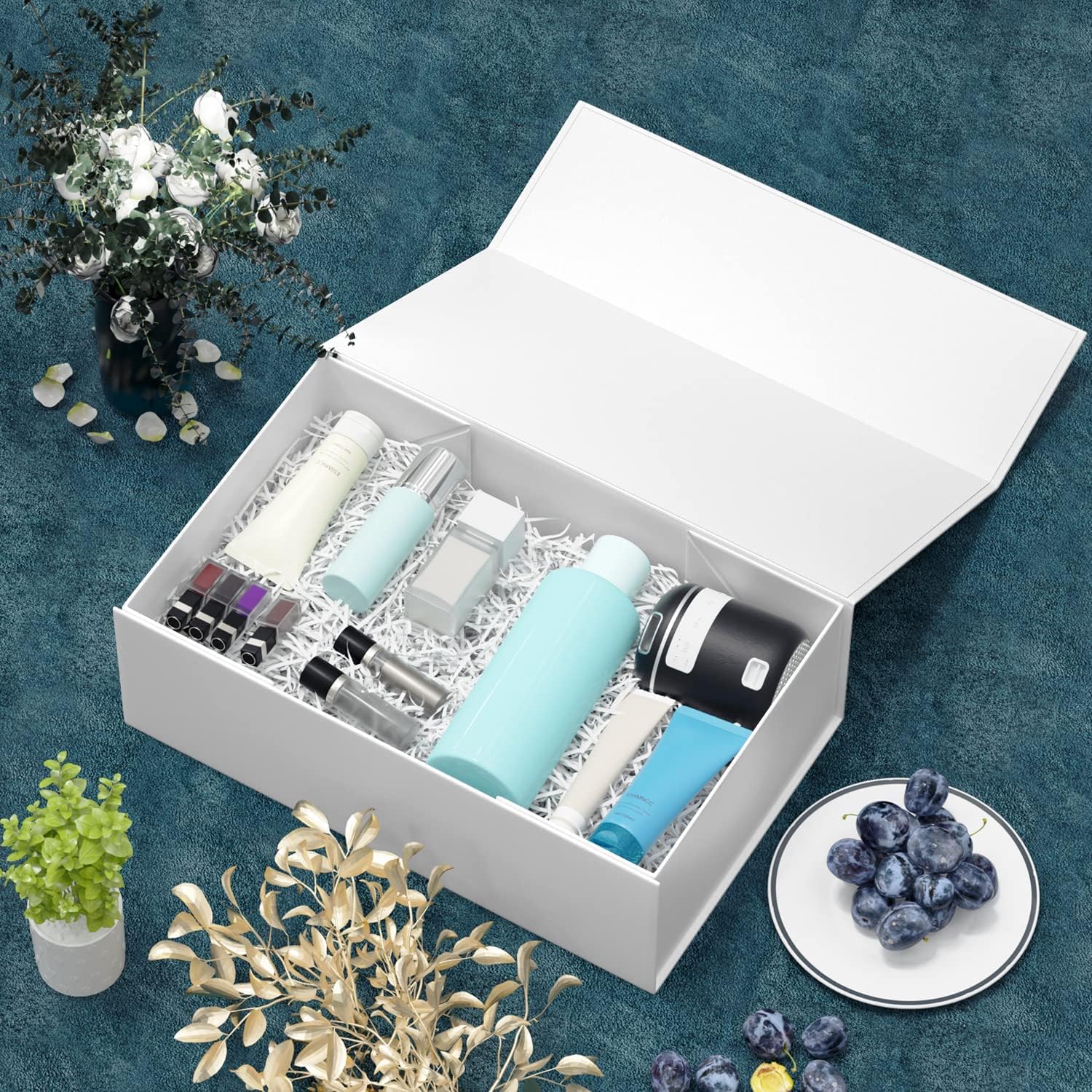 Detalle de RYDDOY 5 Pack White Gift Box with Magnetic Closure (9.5x6x3 in interior)