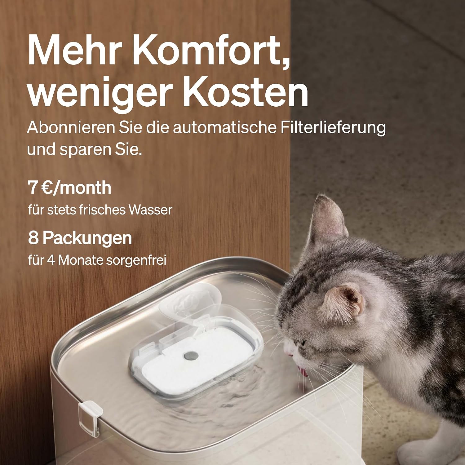 Detalle de PETLIBRO Filter-Set für Dockstream Katzenbrunnen: 8 Ersatzfilter + 8 Vorfilterschwämme (4 Monate) für PLWF005/PLWF115/PLWF105/PLWF305