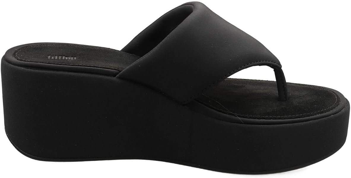 Detalle 2 de Fitflop Women's Platfforms Wedge Toe-Post Sandals — Sandales compensées à bride-pouce