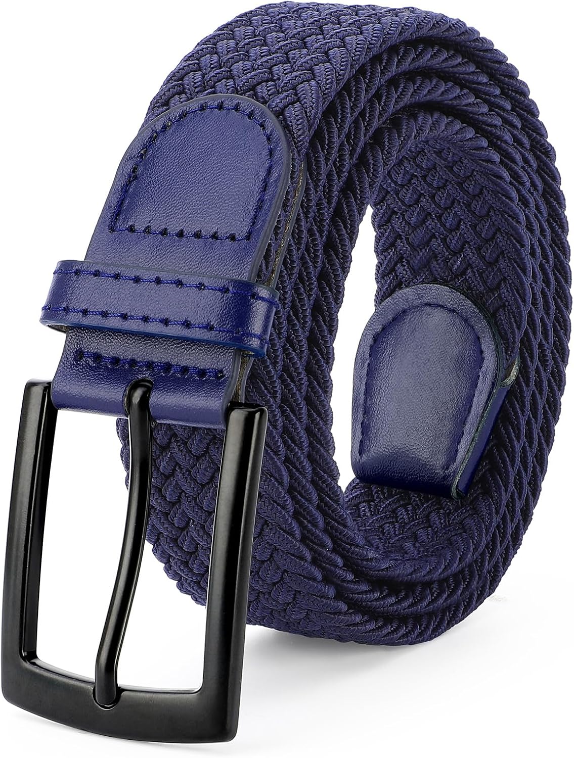Detalle 2 de SUOSDEY Men's Braided Belt 1.3-Inch