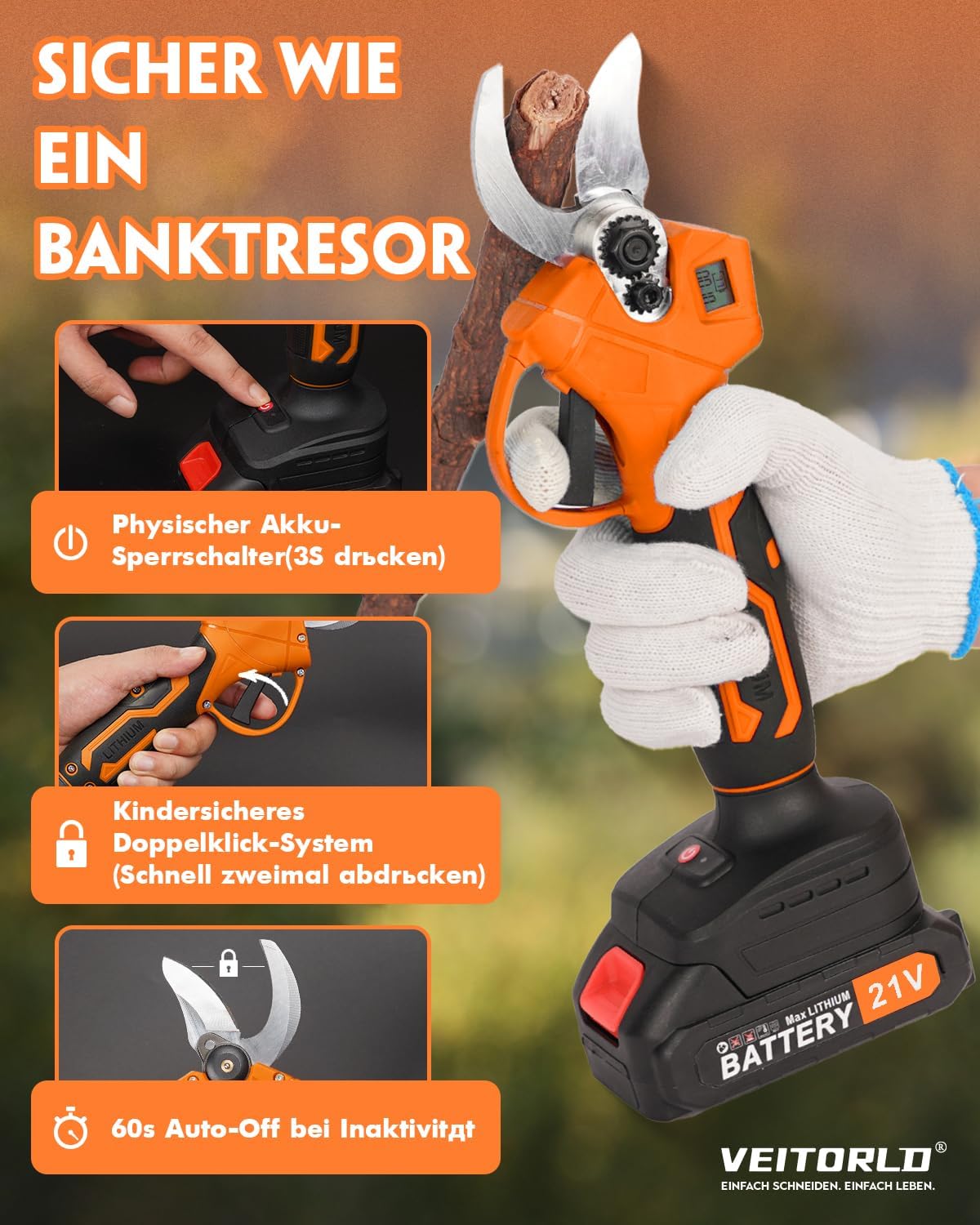 Detalle 2 de Akku Astschere Makita 18V 30mm Schnittkraft