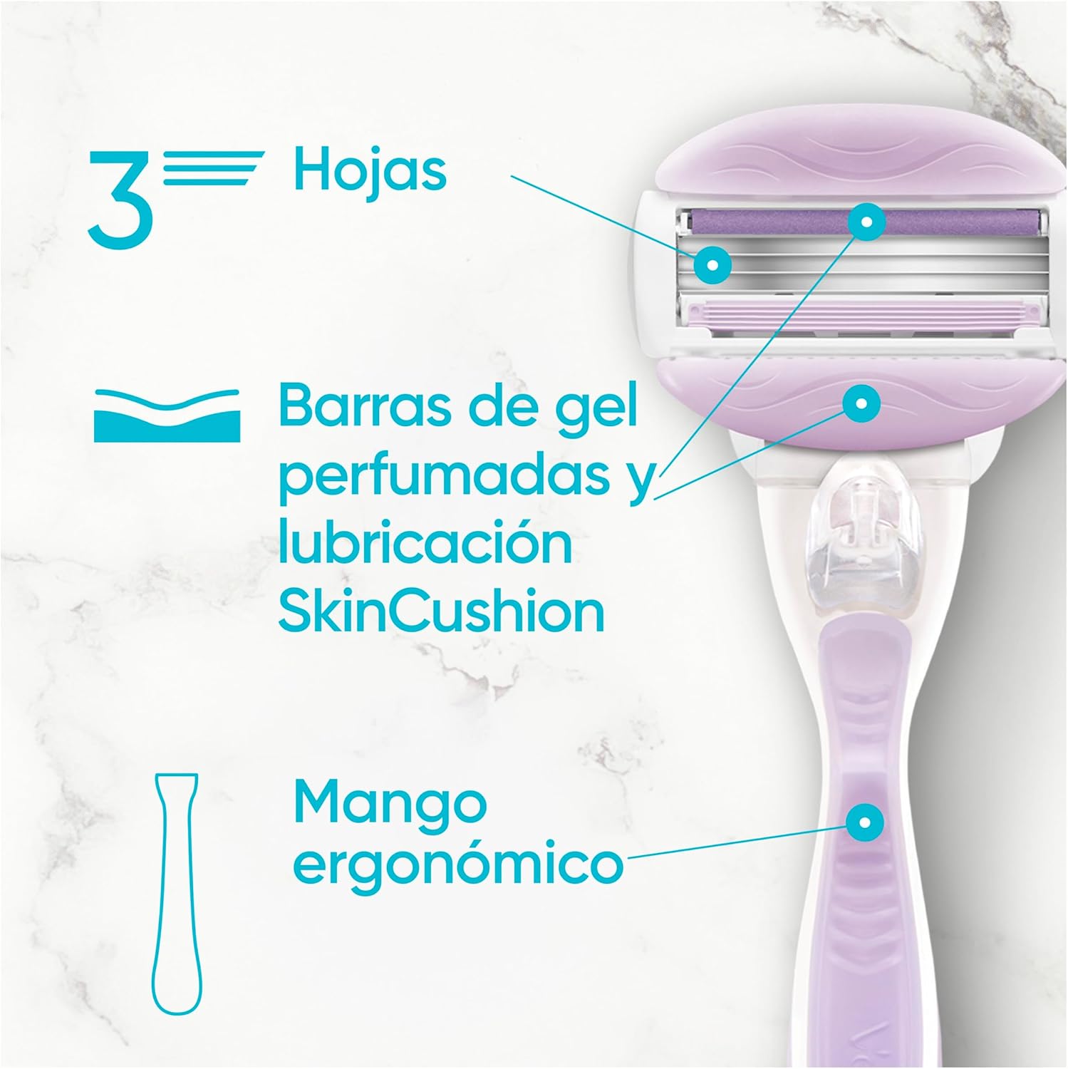 Thumbnail 2 de Venus Gillette Comfortglide Breeze 🌸 Pack 10 Recambios