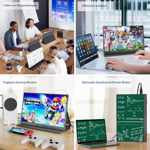 Thumbnail 6 de CUIUIC 15.6" Portable Monitor USB-C Display con HD 1080p, HDR y Soporte Protectivo