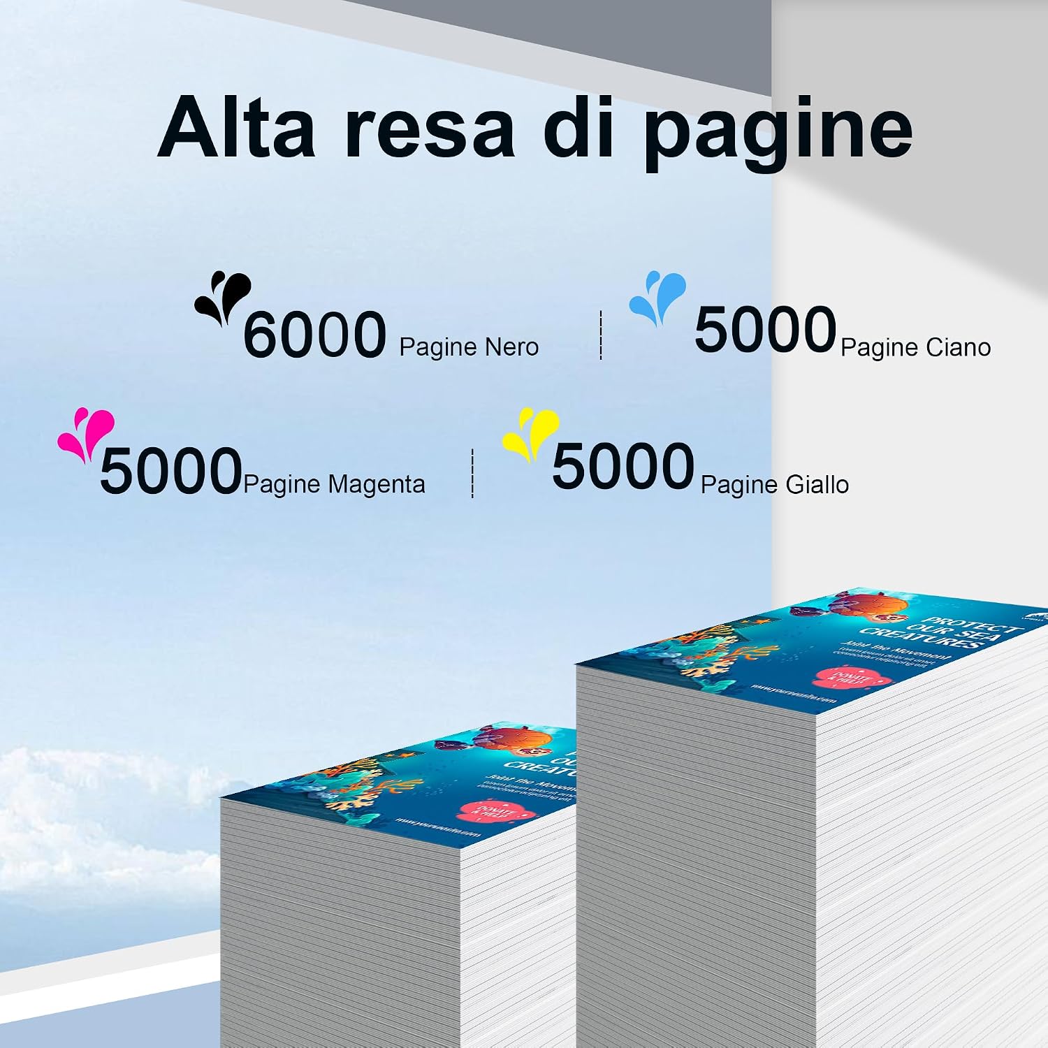 Detalle de Uiprint LC426XL LC 426XL: Cartucce d'inchiostro compatibili per Brother MFC-J4335DW/J4340DW/J4535DW/J4540DW – 4 pezzi (nero/ciano/magenta/giallo)