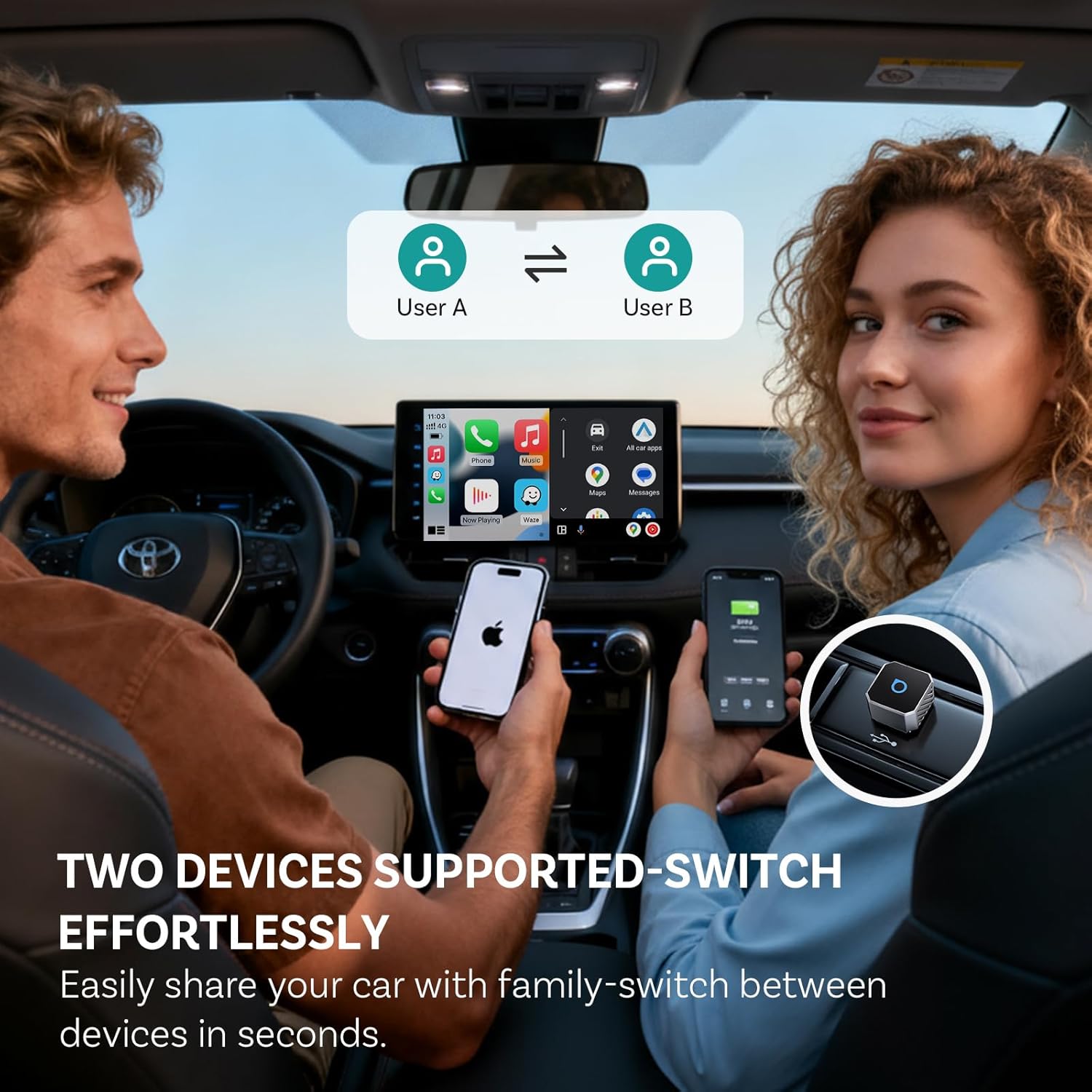 Thumbnail 6 de OTTOCAST Mini 3.0 (Pot) 2025 Wireless CarPlay & Android Auto Adapter