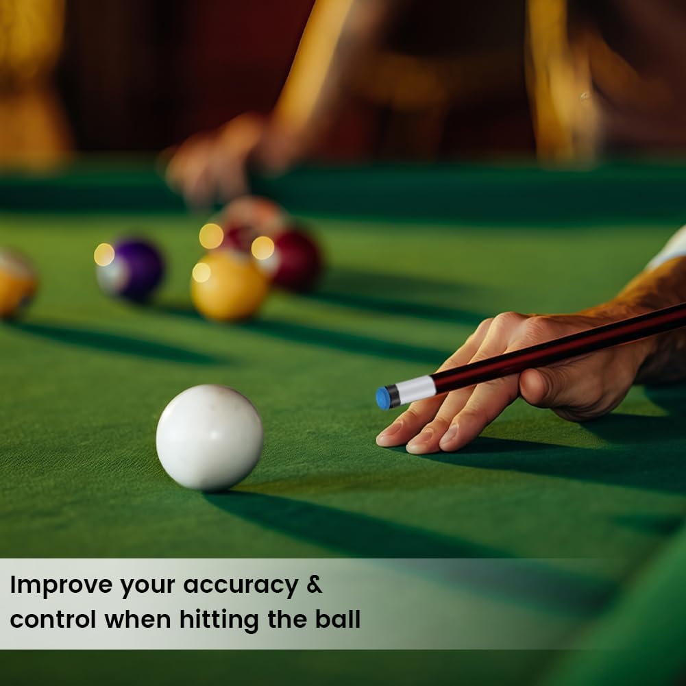 Detalle de flintronic – 20 embouts de queue de billard en cuir dur (bleus) pour snooker et pool