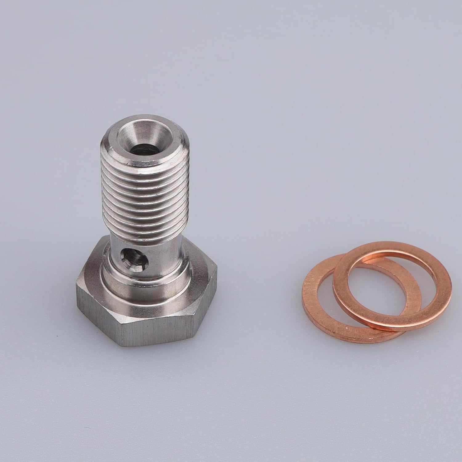 Thumbnail 3 de AC Performance Banjo Bolt 3/8 x 24 (-3 AN) Stainless Steel with Copper Washers — Pack of 2 (25mm UHL)