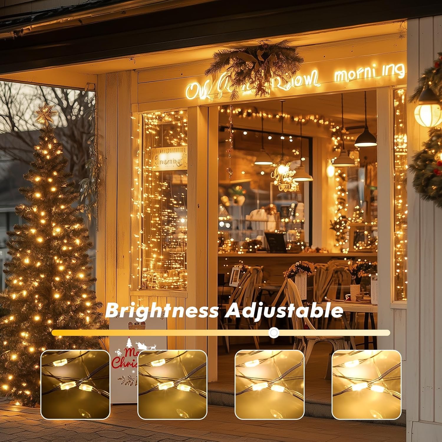 Thumbnail 5 de MUSUNIA Wiederaufladbare Lichterkette mit Fernbedienung und Timer – warmweiße LED-LED-Lichter für Zimmer, Camping & Deko