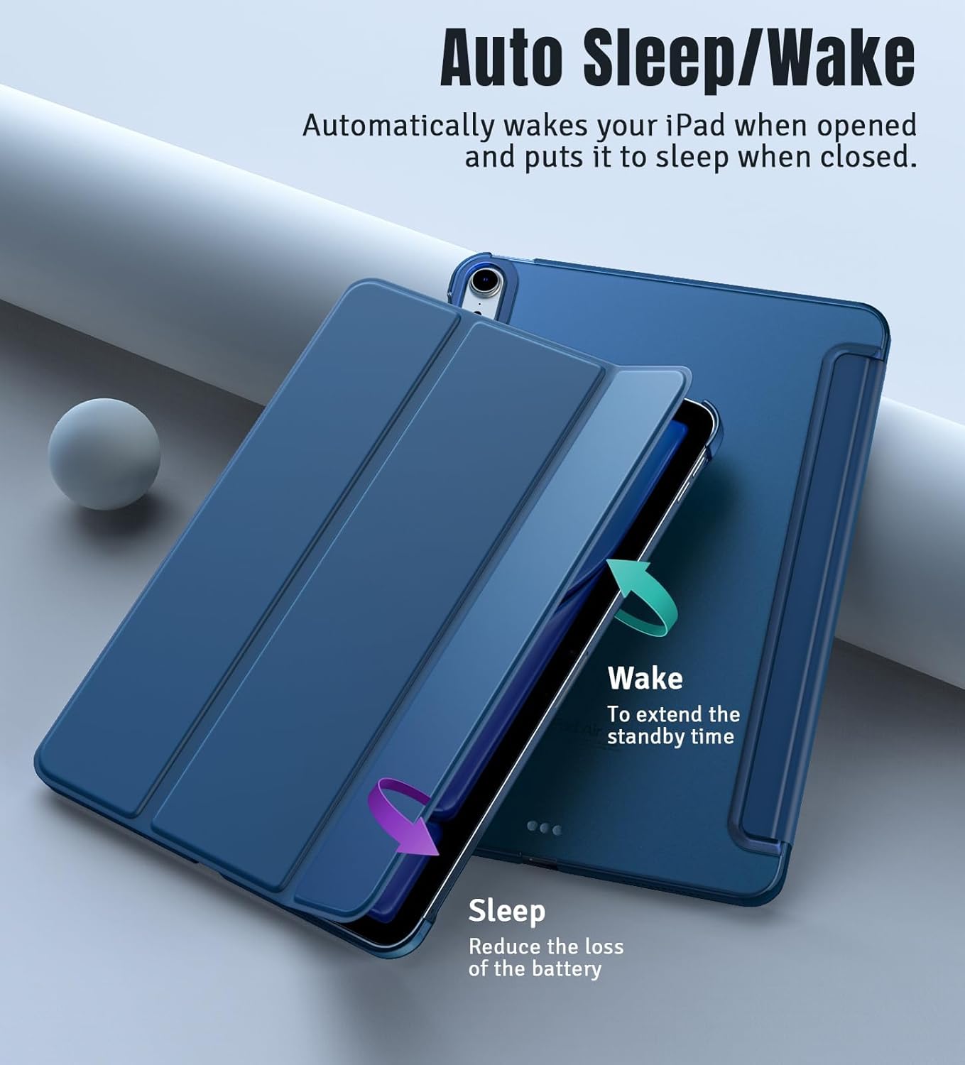 Thumbnail 6 de TiMOVO Slim Translucent Case for iPad Air 11 Inch (M4/M3/M2) – Abyss Blue