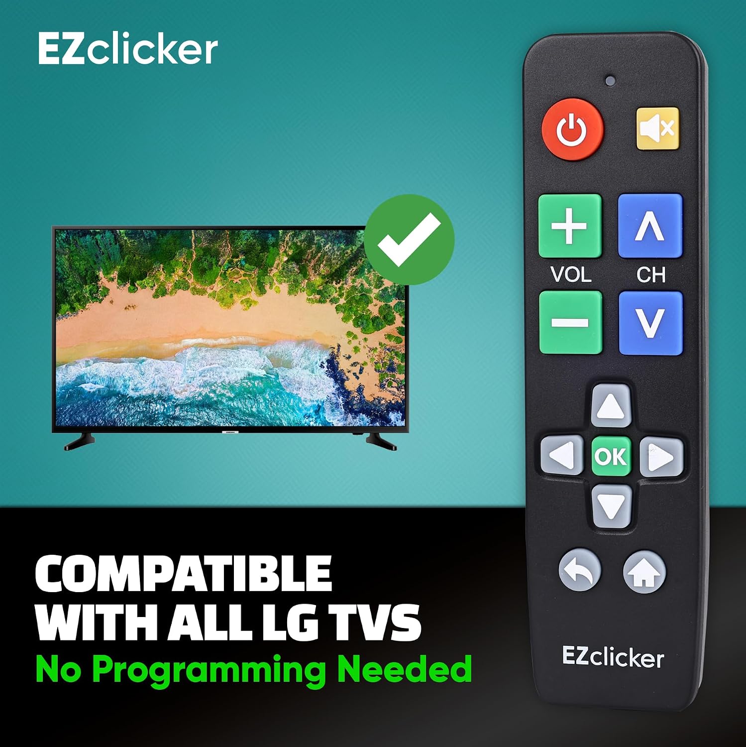 Detalle de LG Replacement TV Remote with Big Button Design for LG TVs