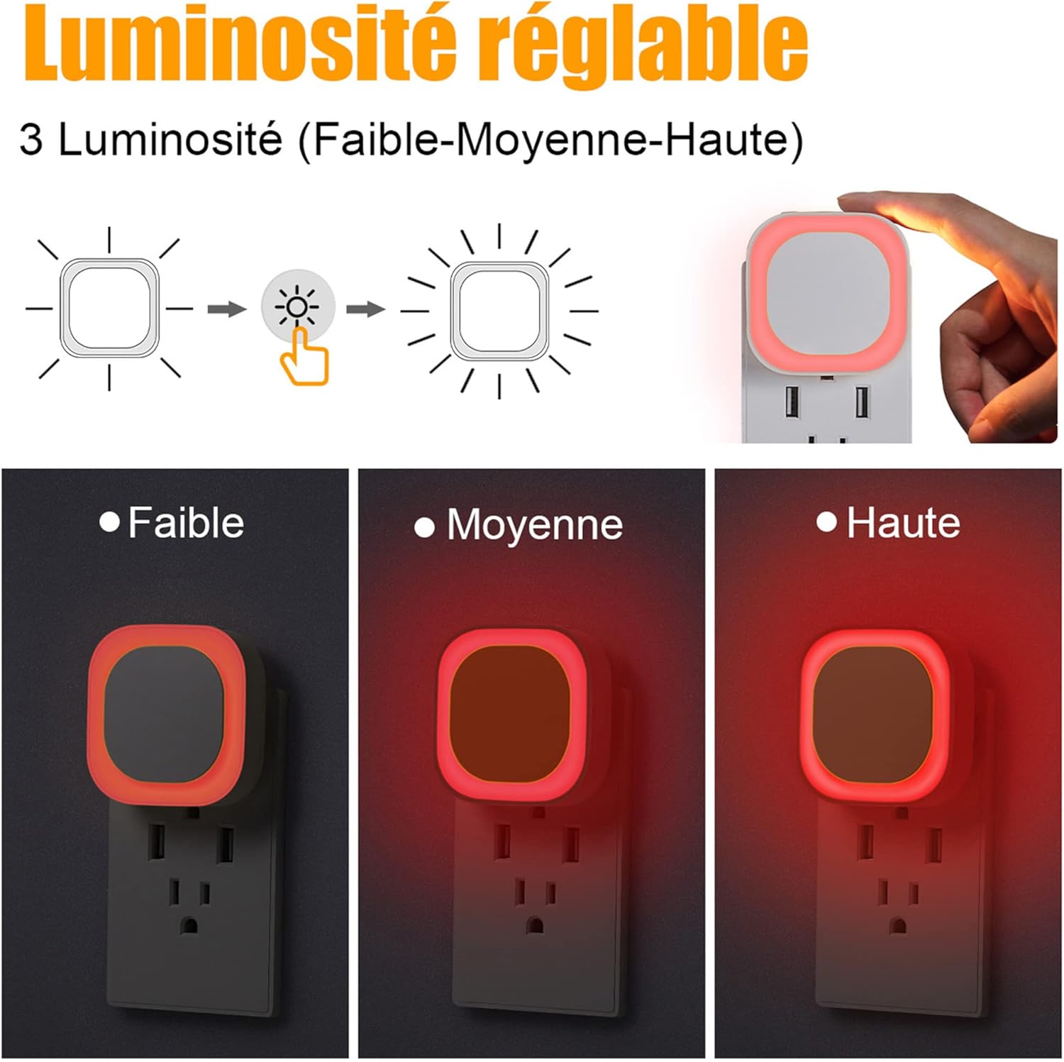 Thumbnail 1 de YUNLEX Veilleuse LED automatique 3 niveaux 🔌