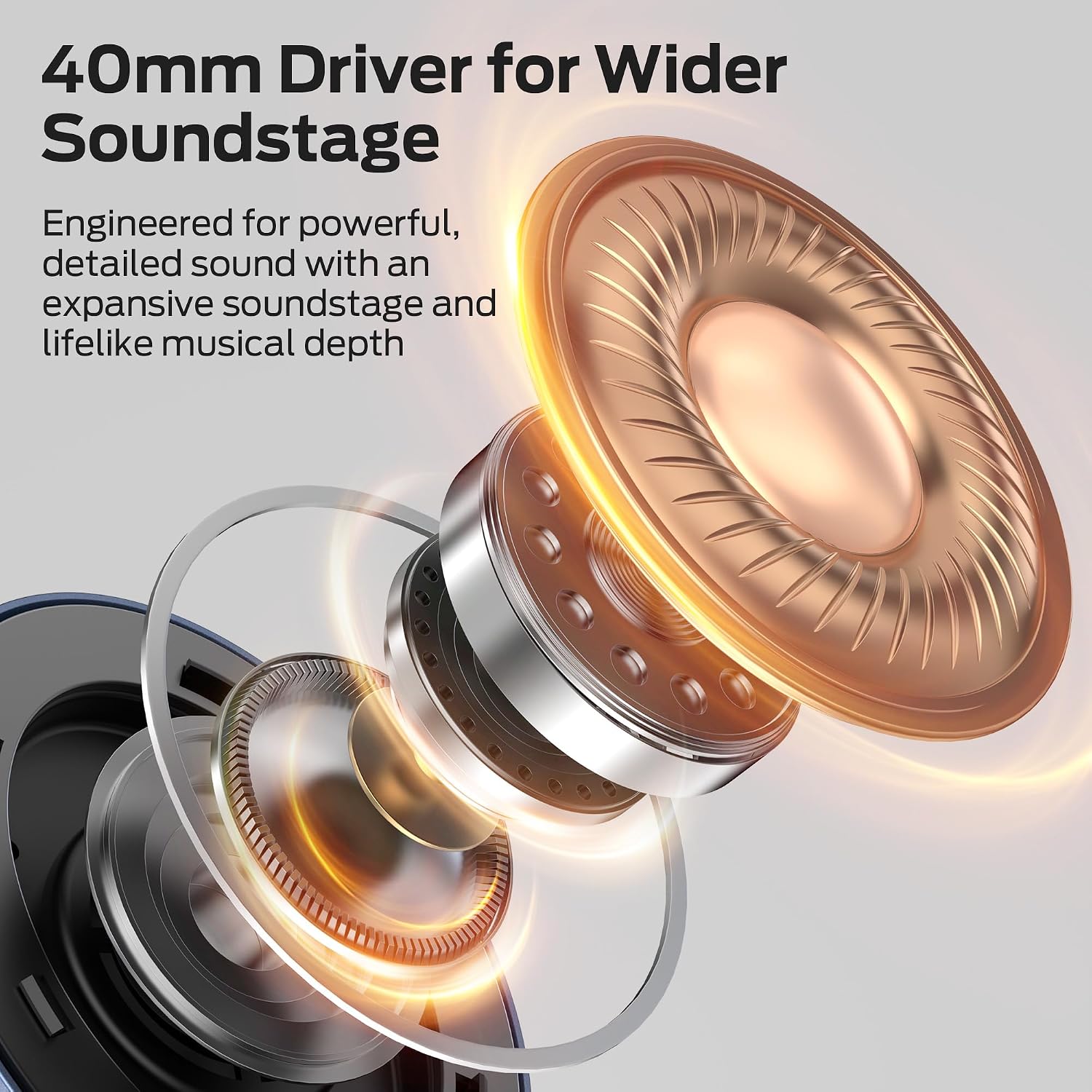 Detalle de Monster Harmonic N20 ANC Over-Ear Headphones, Bluetooth 6.0, 40-Hour Playtime