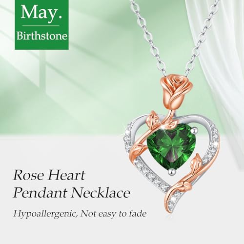 Detalle de Collier Femme Argent Cœur MISUMOR – Pendentif zircon cubique et design romantique