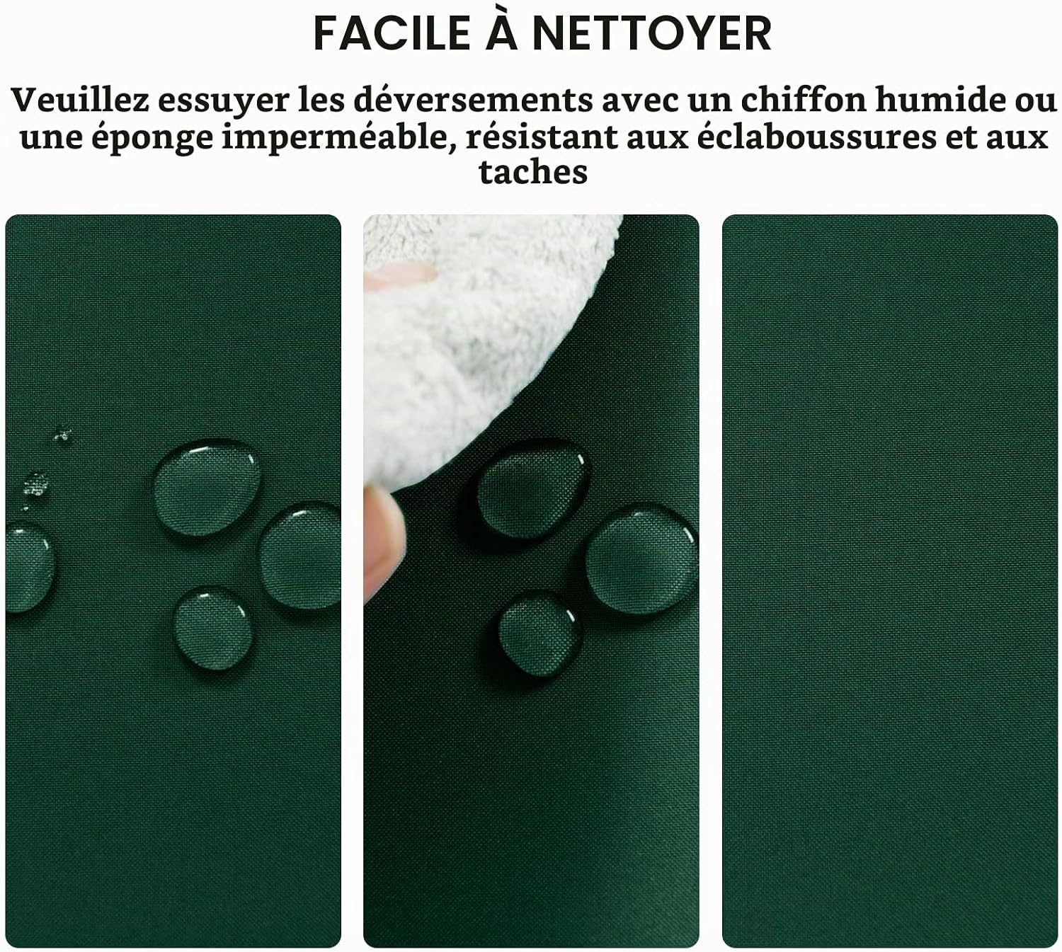 Detalle de DWCN DWEU-PWNZB-110140-21 tafelkleed, groen polyester, 110 x 140 cm