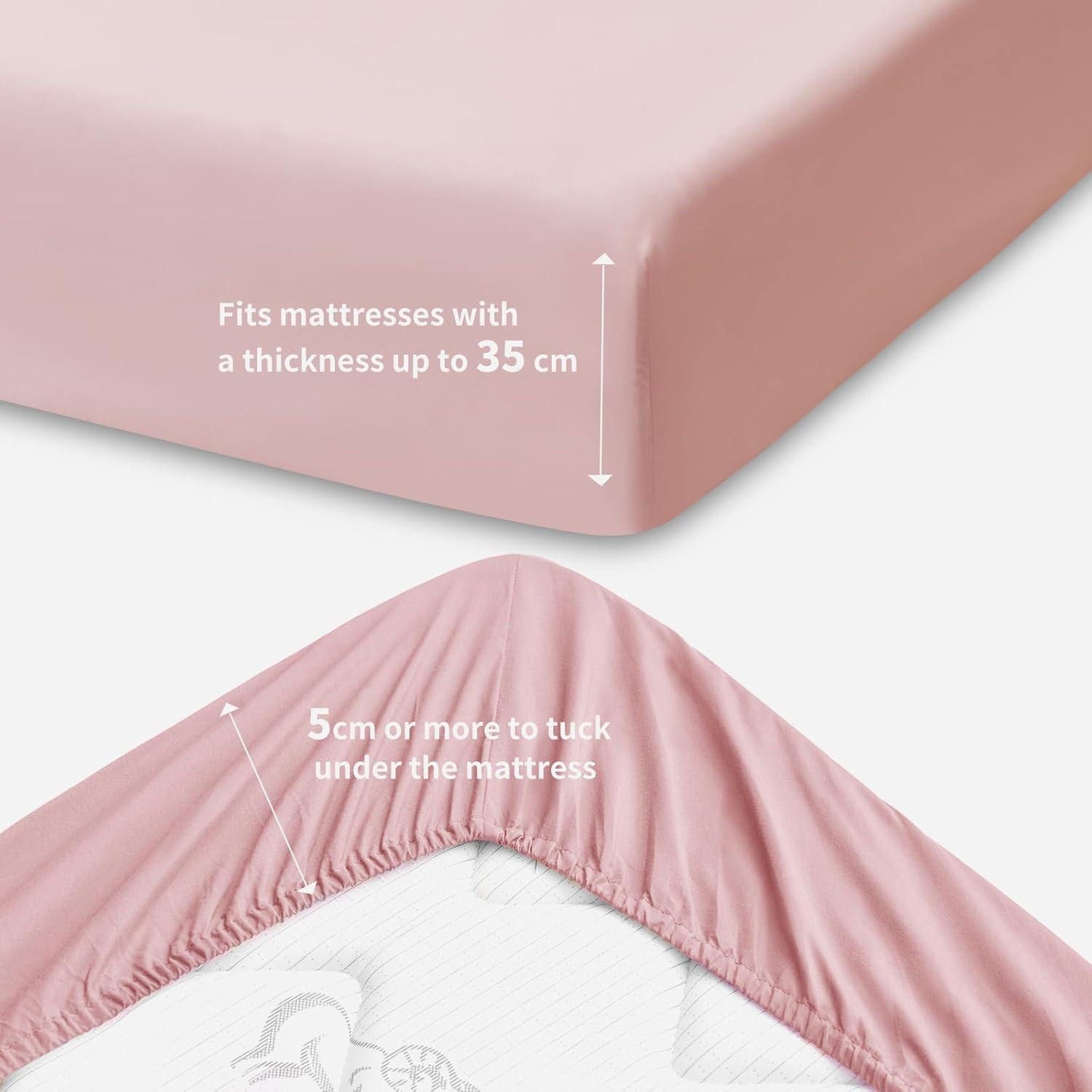 Thumbnail 3 de RUIKASI Drap Housse 160x200 Rose – Confort doux et élastique à 360°