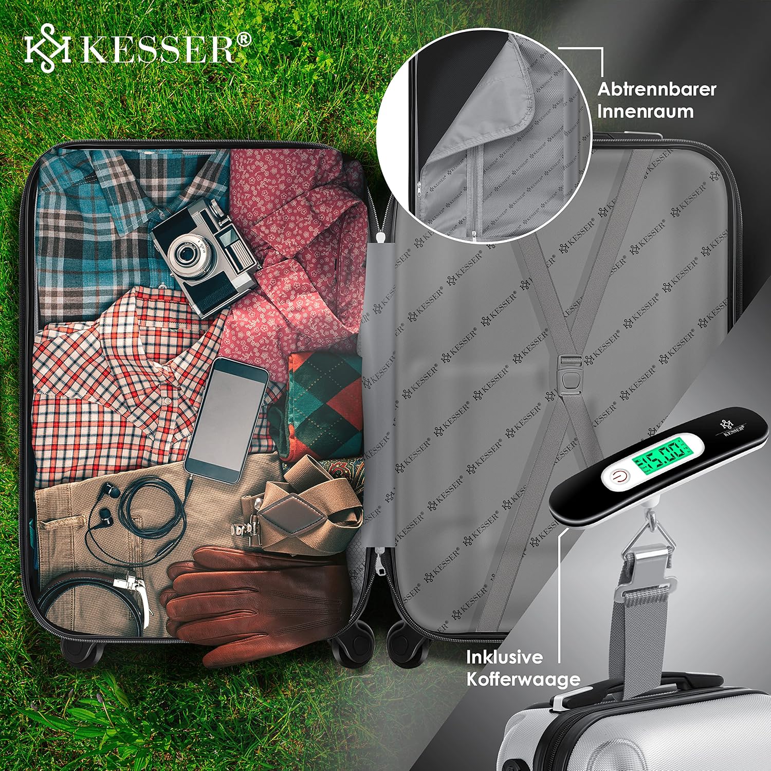 Thumbnail 6 de KESSER® Set de 4 Maletas Rígidas con Accesorios ✈