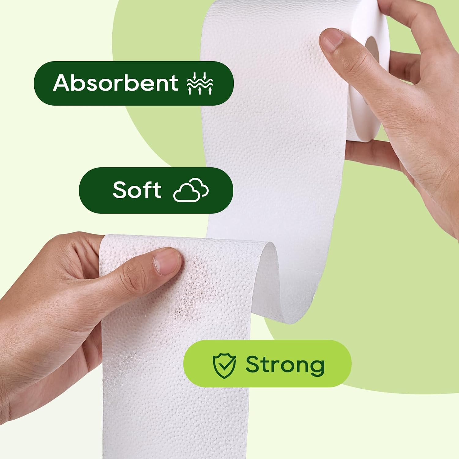 Detalle de ECOLipak Bamboo Toilet Paper – 24 Double Rolls, Septic Safe, 2-Ply, Tree-Free