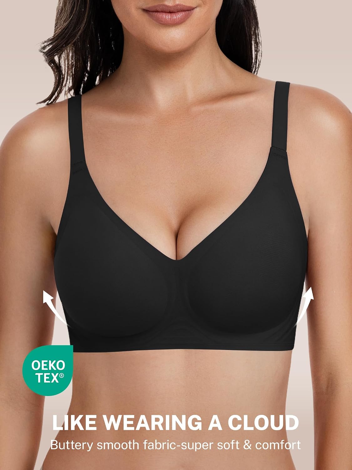 Detalle 2 de habibee Bra for Women Wireless Seamless Bralette 🩲
