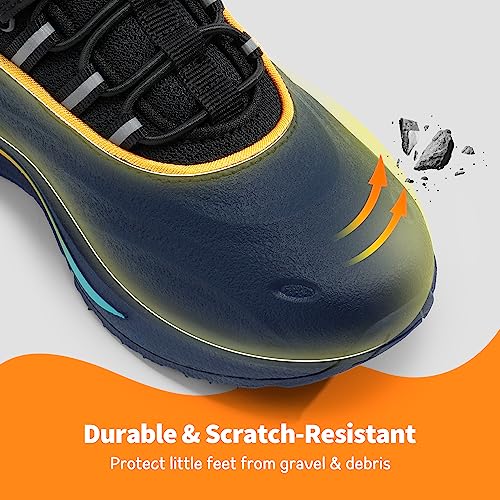 Detalle de DREAM PAIRS Waterproof Boys Fashion Trainers (Dark Blue/Black) – 4 Big Kid