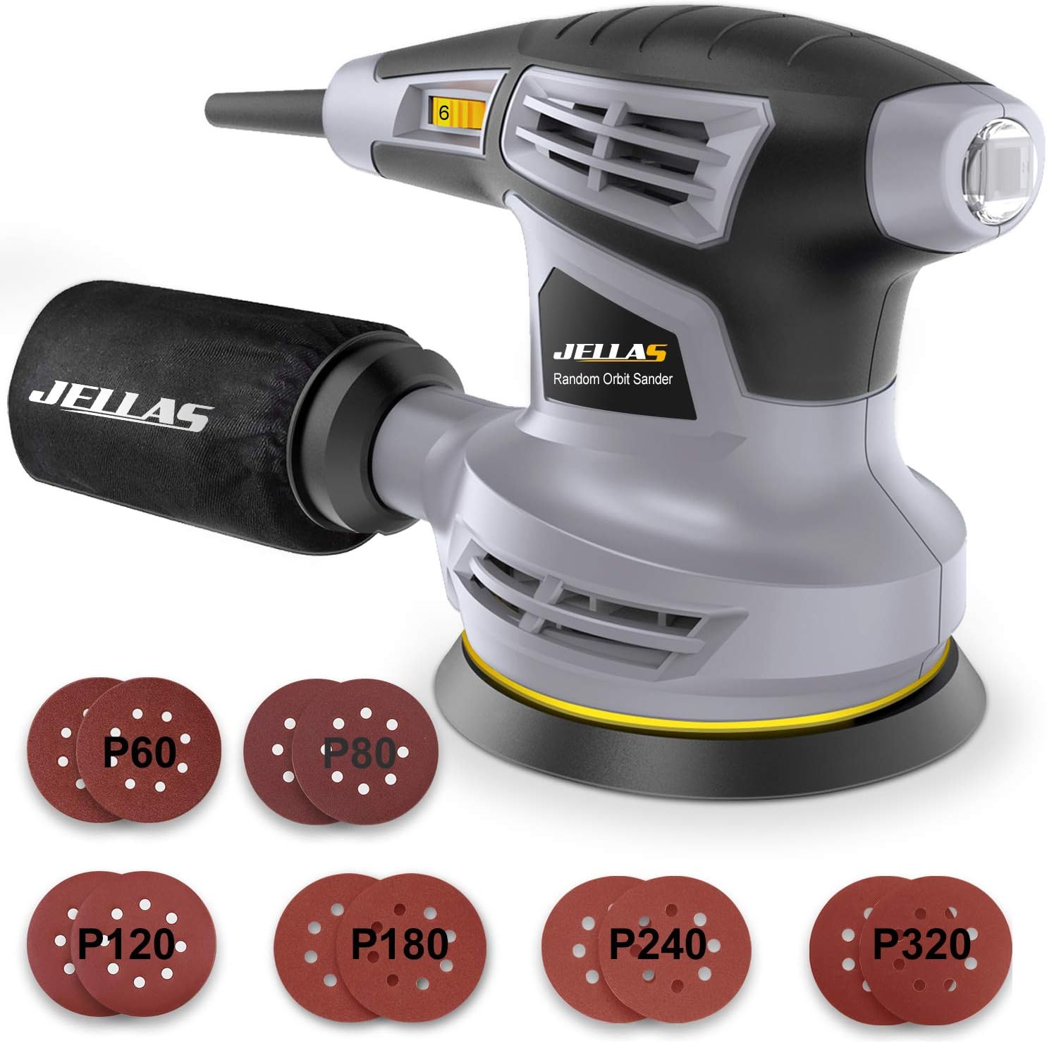 Detalle de Jellas Orbital Sander 125mm 13000RPM