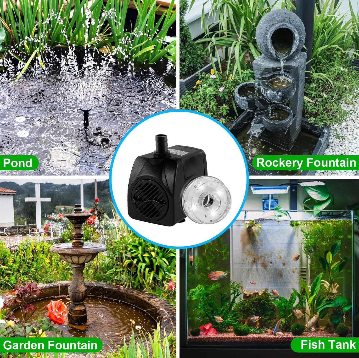 Thumbnail 6 de NATPOW 800L/H Submersible Water Pump