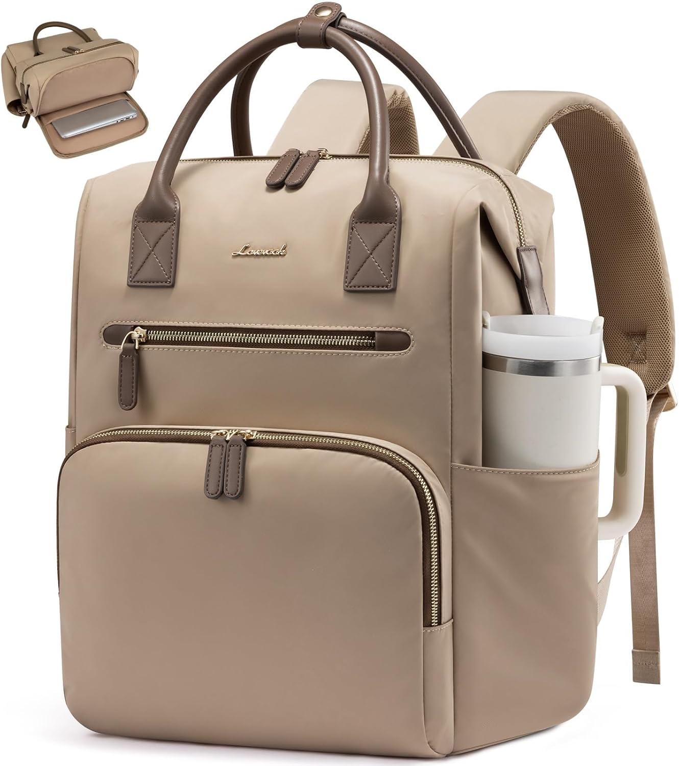 Detalle de LOVEVOOK Laptop Backpack for Women, 15.6-inch Fit