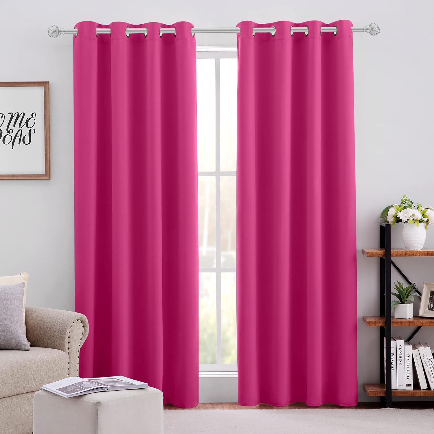 Detalle de HOMEIDEAS Blackout Curtains, 52 x 84 Inches
