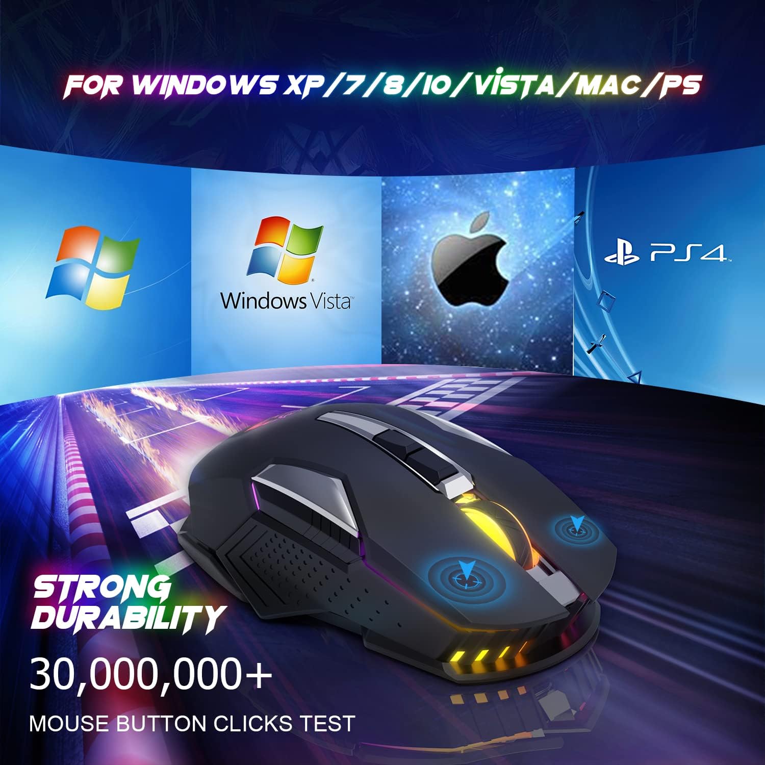 Detalle de KUIYN X18 Wireless Gaming Mouse 2400 DPI