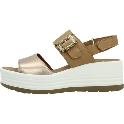 Detalle 2 de IGI&Co 1164511 Sandali Donna Zeppa con Plantare in Pelle Beige – comfort e stile quotidiano