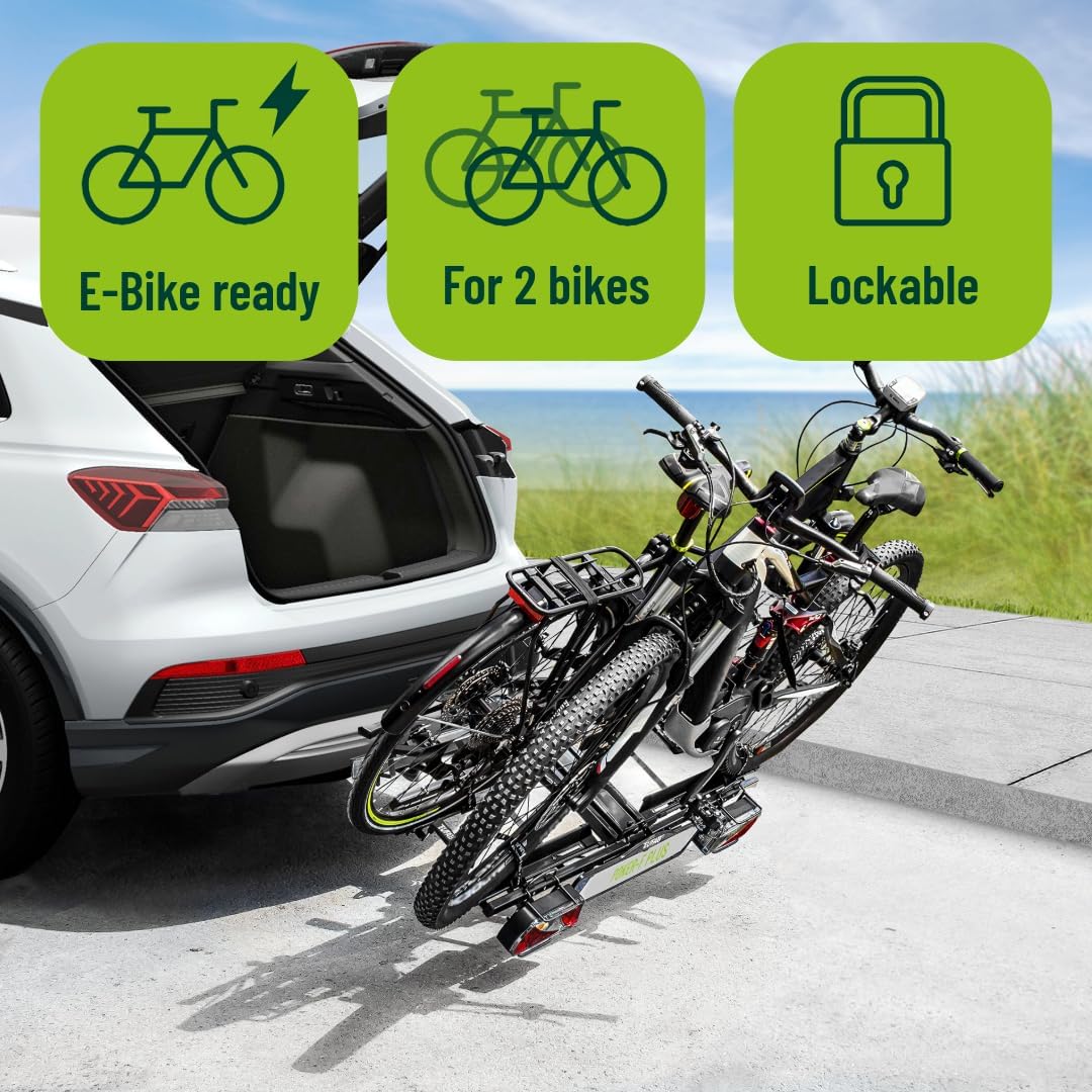 Thumbnail 3 de EUFAB 12012LASON Fahrradträger Poker-F Plus – 2 Fahrräder, abschließbar, E-Bike-tauglich, vormontiert