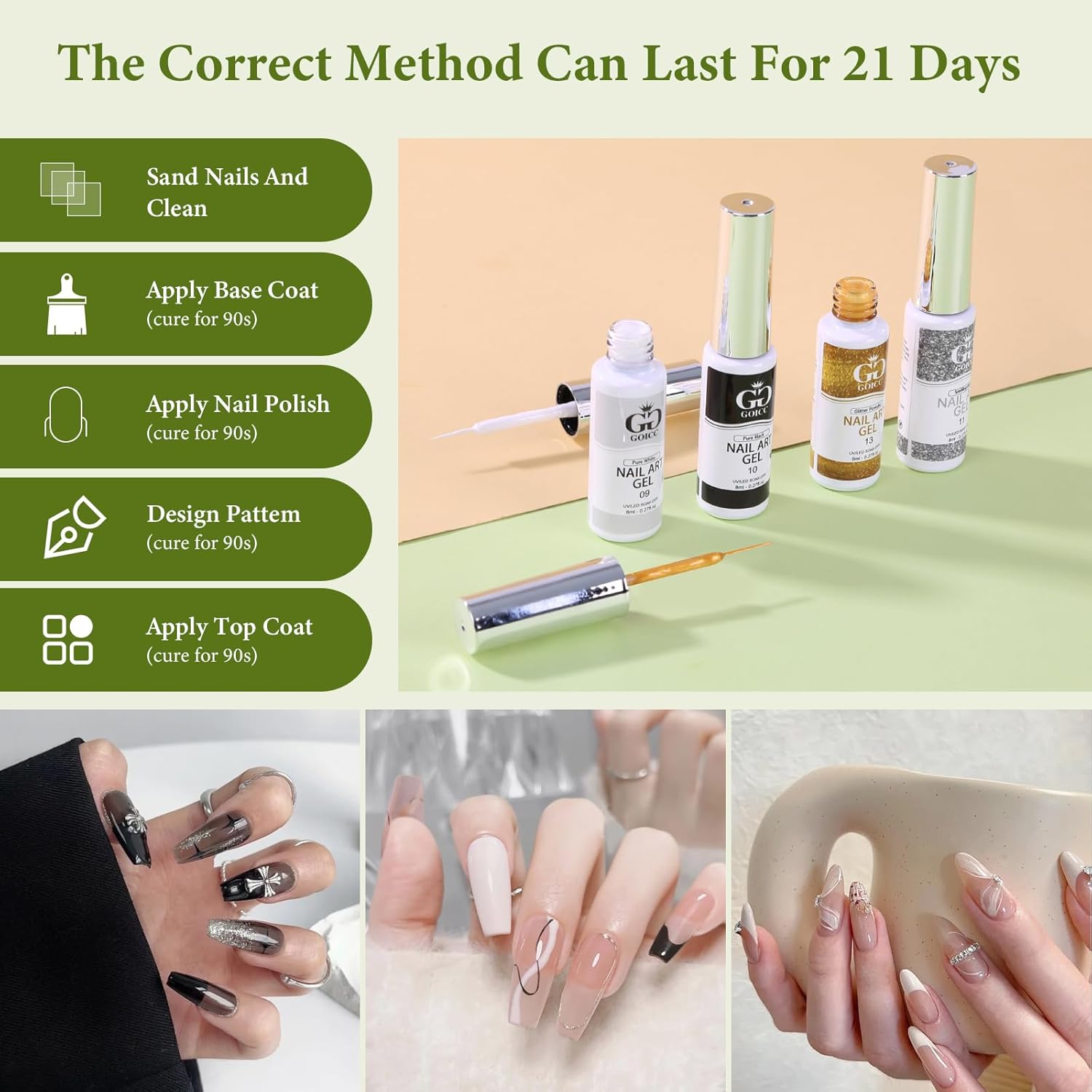 Detalle 2 de GOICC Vernis semi permanent pailleté 8 ml