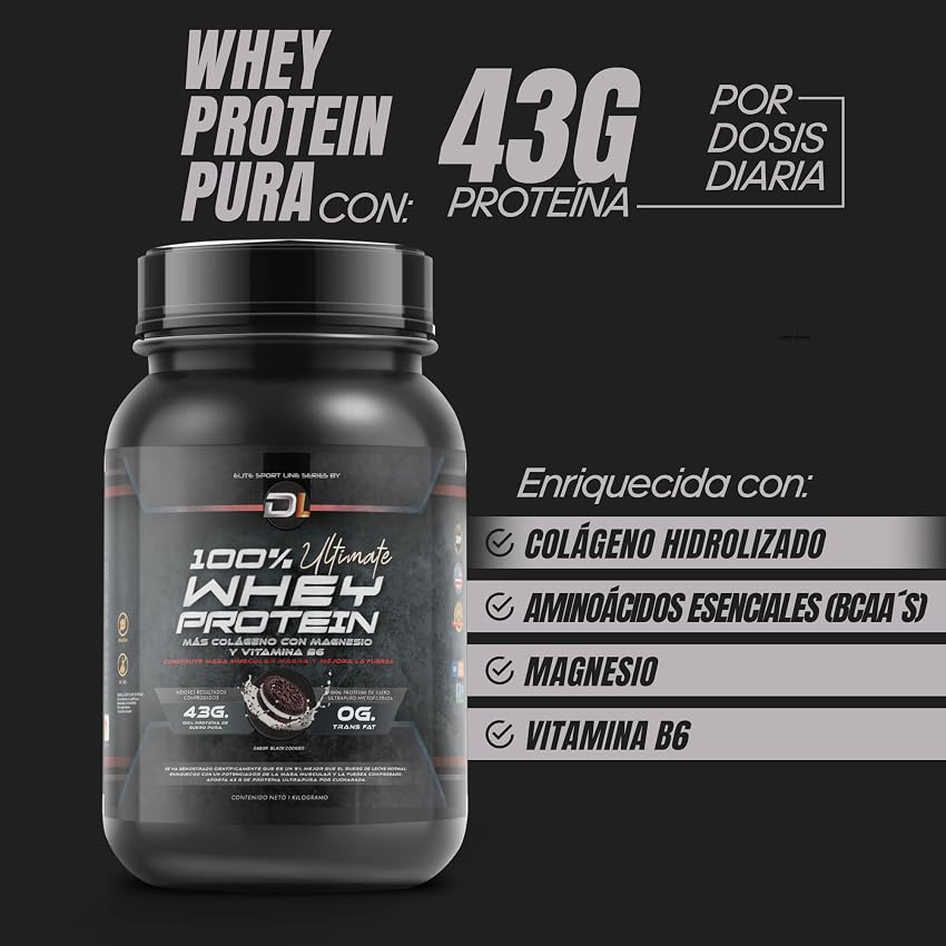 Detalle 2 de Whey Protein 1 kg — Proteína en polvo con colágeno y magnesio 🥛