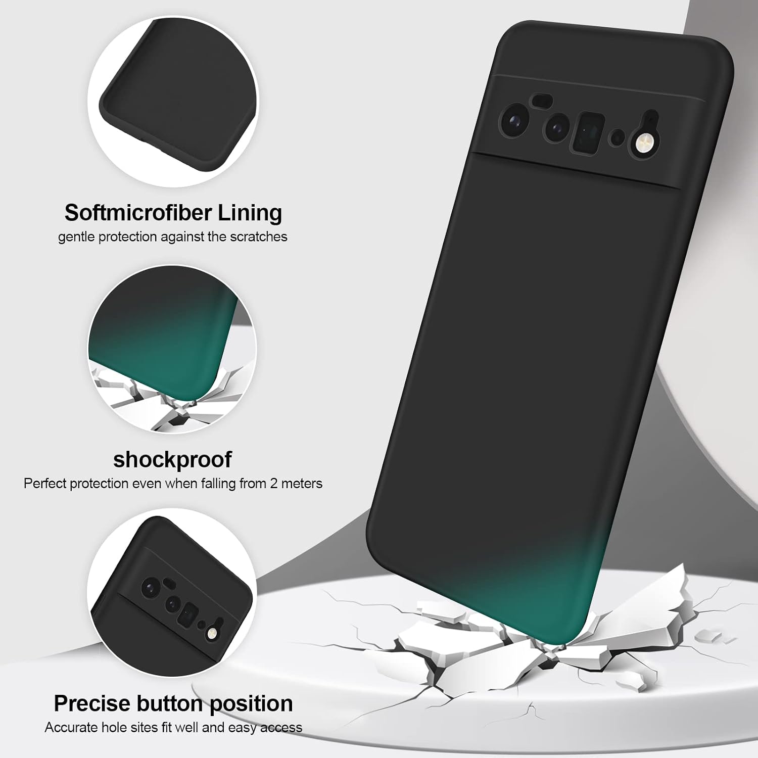 Detalle 2 de GiiYoon Silicone Case for Google Pixel 6 Pro
